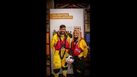 Dun Laoghaire volunteer lifeboat crewmembers James Traynor and Laura Jacksoon visit the RNLI 200th exhibition