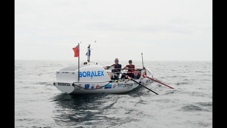 Mhairi and Allan rowing