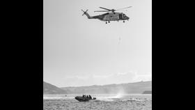 Rock volunteer lifeboat crew training with Rescue 924 in the Camel Estuary.