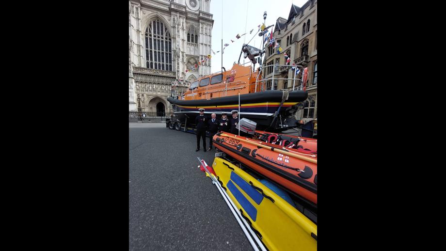 RNLI VolunteersRobbie Connolly Kilmore Quay RNLI, Walter Foley Fethard RNLI and Lorraine Galvin, David Maguire of Wexford RNLI at Westminister Abbey Service
