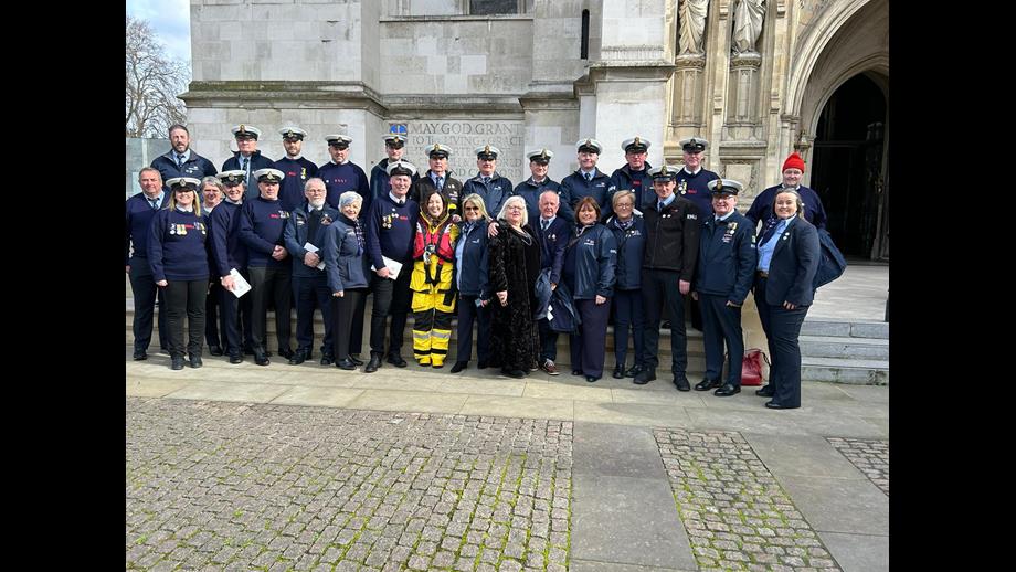 RNLI volunteers crews from Ireland attending Westminster Abbey for RNLI 200 Anniversary
