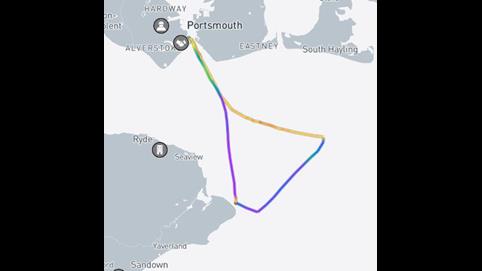 AIS track of RNLB Alfred Albert Williams - Saturday 23 March 2024