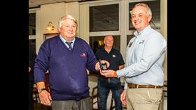 David freeman accepting a long service medal at an awards ceremony last year.