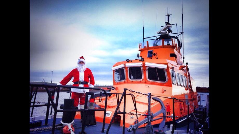 Santa aboard Troon all-weather lifeboat