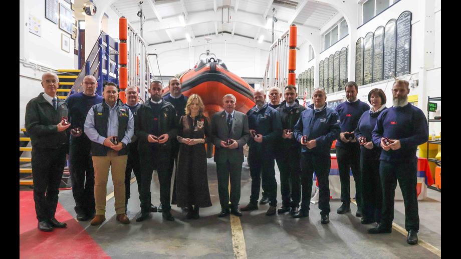 Margate RNLI lifeboat crew Coronation Medal presentation 06.11.24