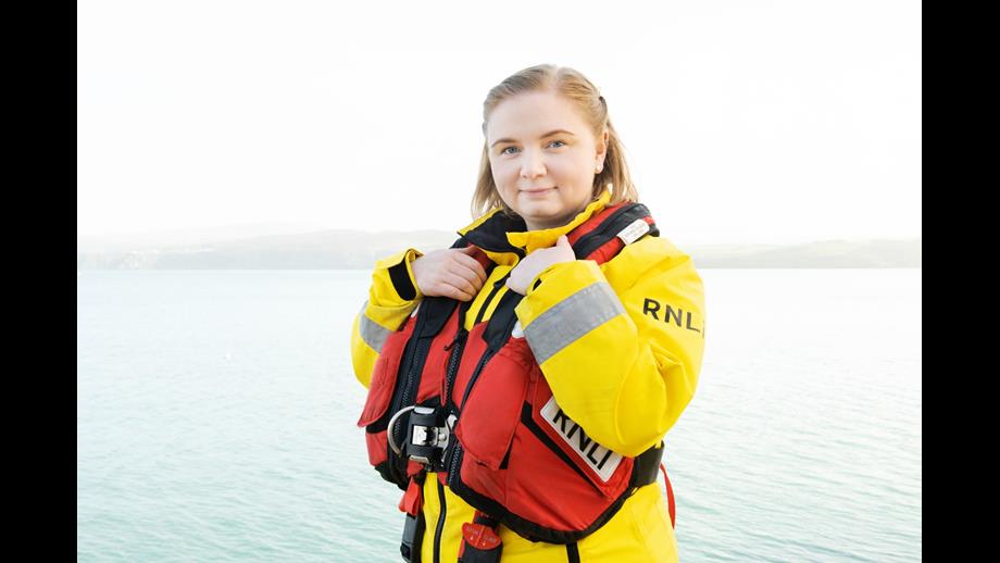 Fishguard RNLI crew member Jessica Rogers