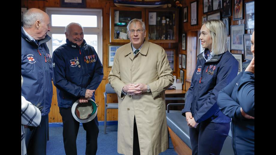 The Duke of Gloucester meeting members of Donaghadee RNLI 