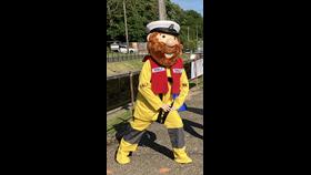 Stormy Stan character alongside lock
