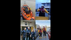 Merged photo of Gravesend RNLI crew members