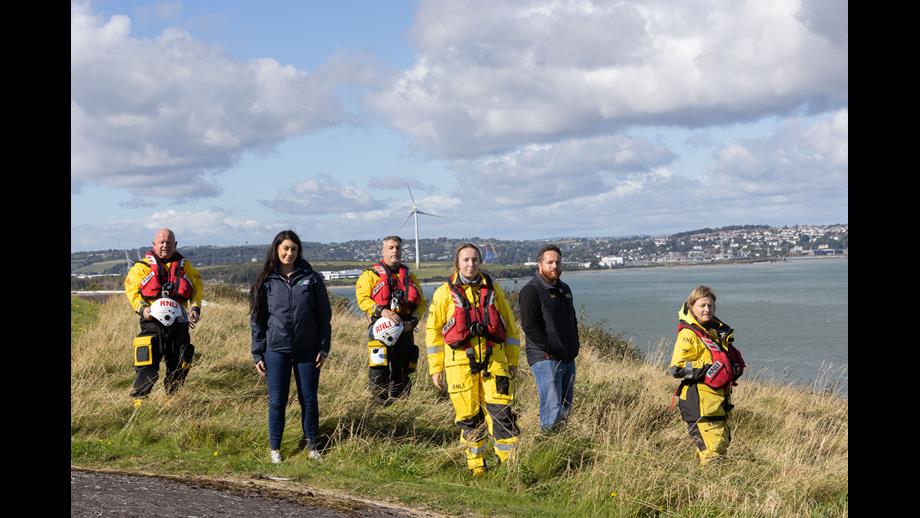 Lifeboat volunteers from Crosshaven and Ballycotton pictured with staff from Green Rebel
