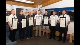 Team with certificates