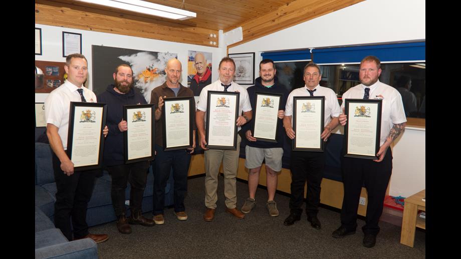 Team with certificates