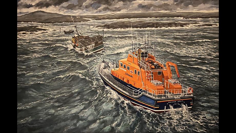 Jonathon's painting of Tobermory RNLI Lifeboat