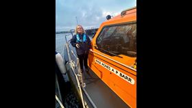 Jac Macfarlane onboard Shannon Class Lifeboat RNLB Agnes AP Barr
