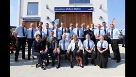 Arranmore RNLI with RNLI CE Peter Sparkes and Head of Region Anna Classon