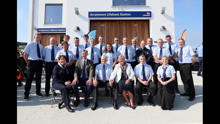 Arranmore RNLI with RNLI CE Peter Sparkes and Head of Region Anna Classon
