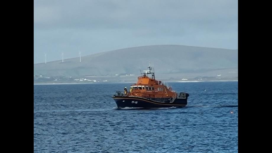 Ballyglass RNLI's all-weather lifeboat during the call out