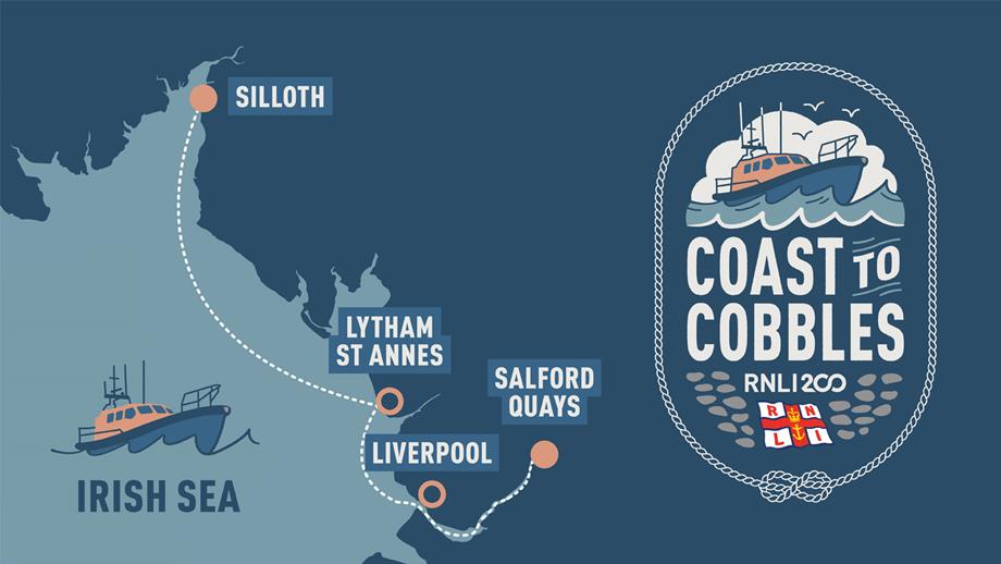 Coast to Cobbles artwork showing map