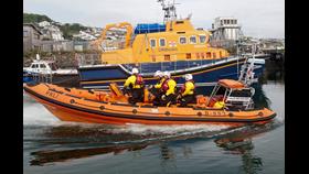 Pic shows Penlee's two RNLI lifeboats
