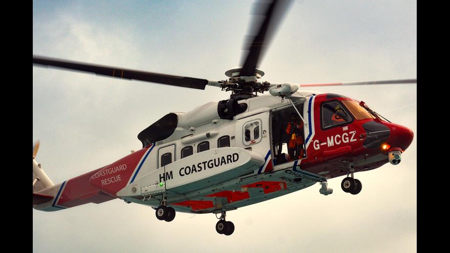 Pic shows a rescue helicopter