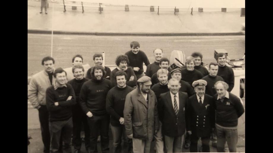 Mike Kingston 3rd from left with the rest of the Crew from 1980.