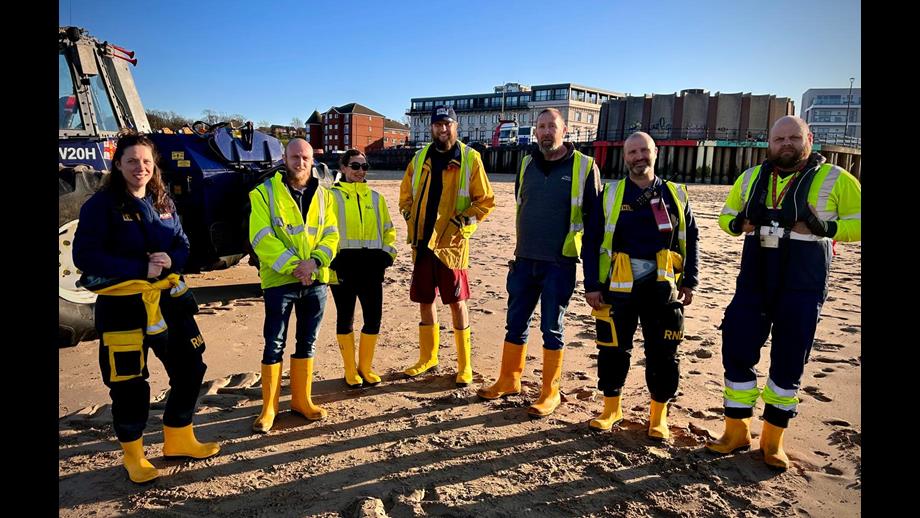 A group shot on New Brighton beach of the shore crew for the rescue. 