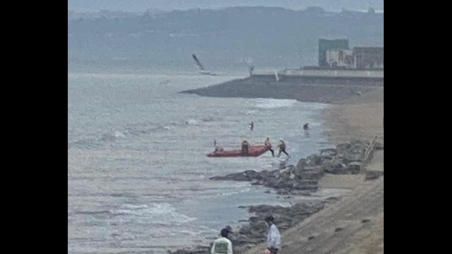 Port Talbot RNLI arrive on scene to a swimmer reported to be having a seizure