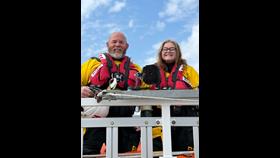 Dafydd and Katie-Jayne on the Lifeboat