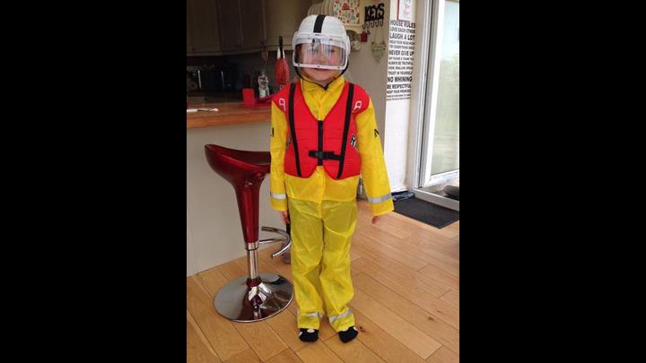 Katie-Jayne when she was younger in RNLI costume