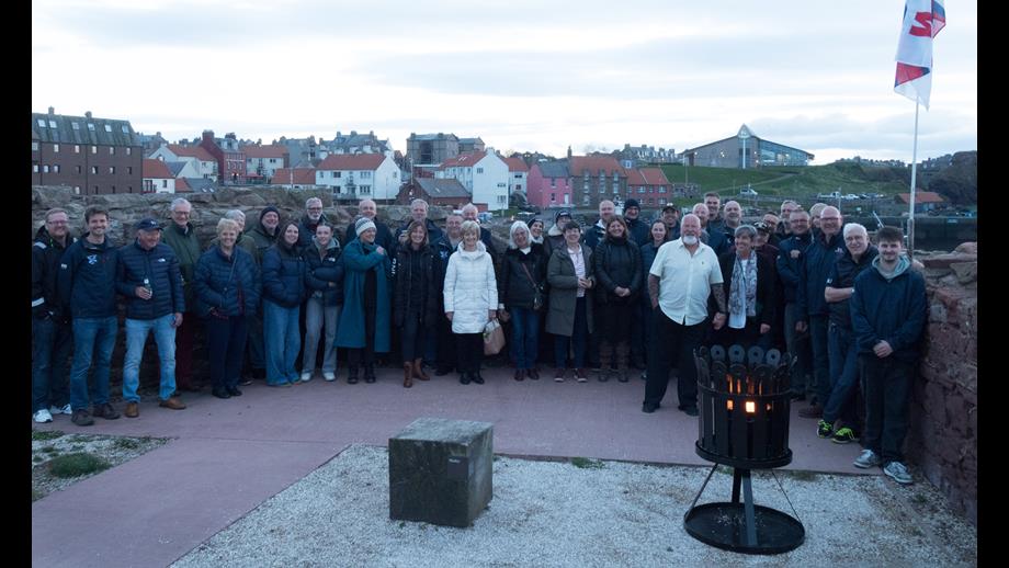 A group of people.