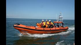 Whitstable lifeboat returns from the call to an overdue swimmer on Friday afternoon.
