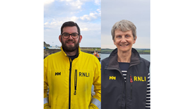 Volunteer Launch Authority Cathy (R) and volunteer ILB crew Rhodri (L)
