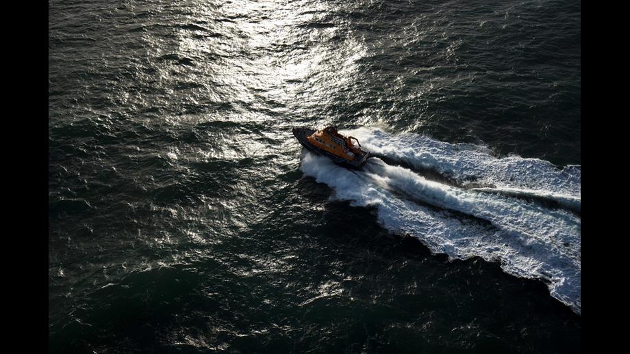 Castletownbere RNLI's all-weather lifeboat at sea