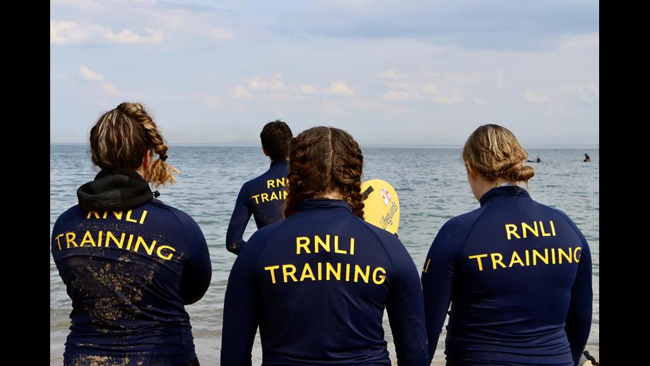 Scottish lifeguards completing inductions at Silver sands Aberdour
