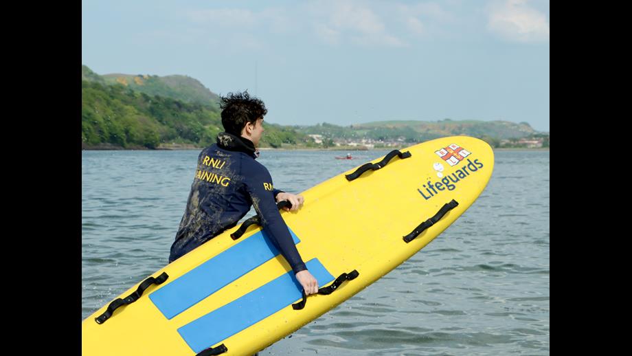 Scottish lifeguards completing inductions at Silver sands Aberdour