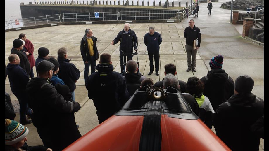 During training on Sunday Mike Roberts, RNLI Portishead presented certificates of thanks to Simon and Geoff.