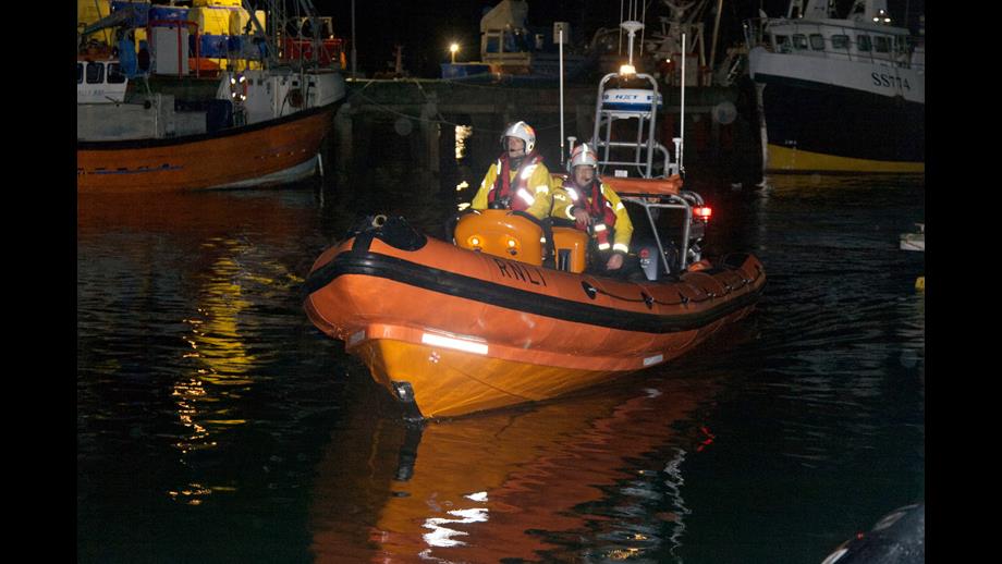Picture shows inshore lifeboat at station
