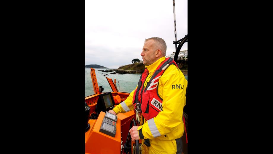Coxswain/Mechanic Simon Jeffery on his final exercise