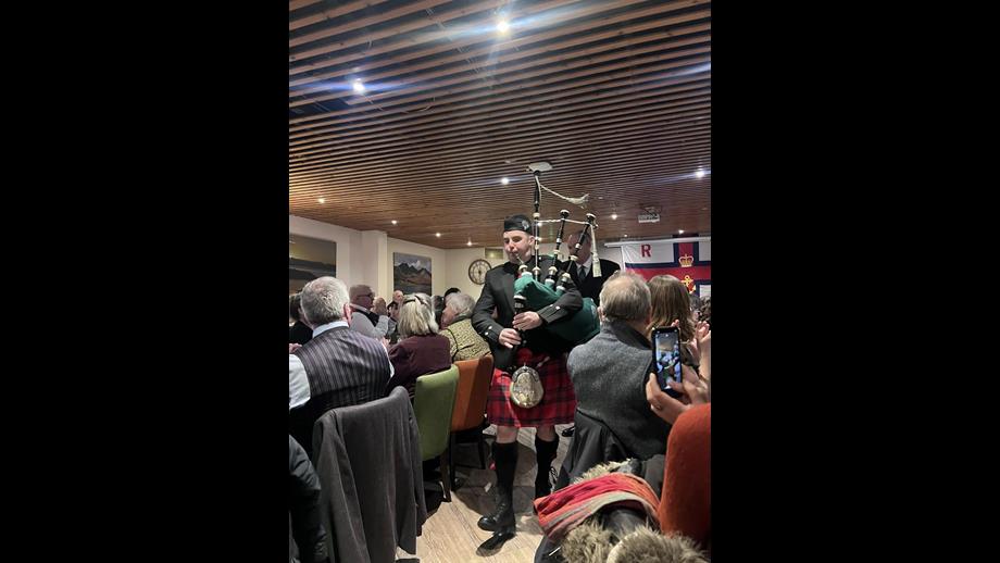 The haggis arrives!