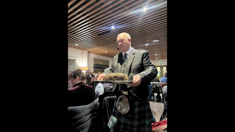 The haggis arrives!