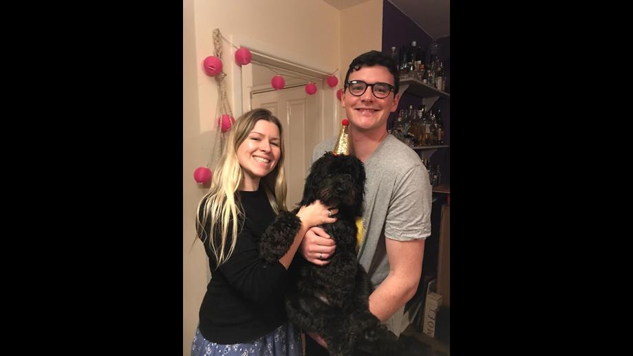 Lola and her family back at home
