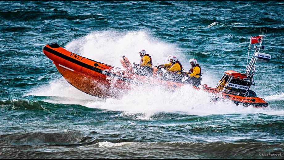 Inshore lifeboat at sea
