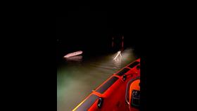 Scene of the sunken yacht in Newtown Creek