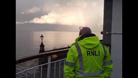 Jason Dunlop watching the weather at Penarth lifeboat station