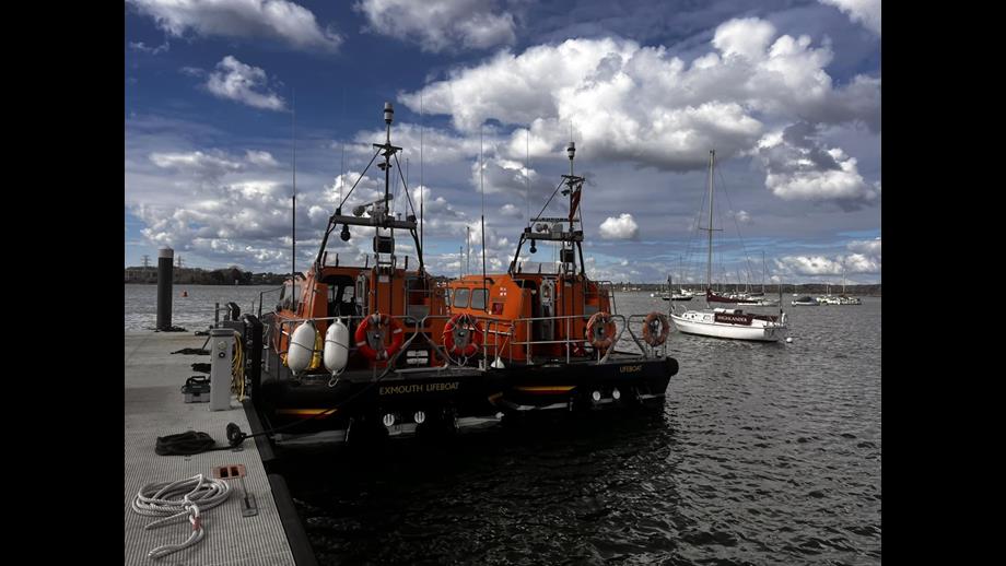 Exmouth RNLI volunteers return fleet boat and collect R&amp;J Welburn from Poole lifeboat centre