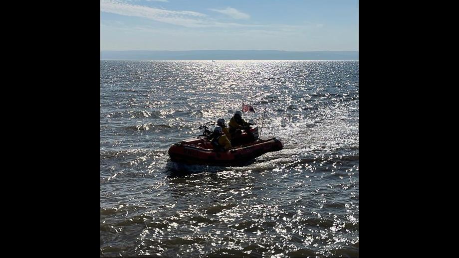 West Kirby Lifeboat crew returning to shore with casualties