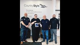 L-R:- Bob Taylor (Bridlington RNLI Volunteer), Amy Trudgett (Country Style Foods), Mike Milner (Bridlington RNLI Volunteer) and Neil Higinbotham (Country Style Foods)