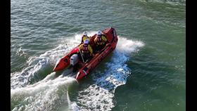 D-771 William Henderson with three RNLI volunteer crew onboard