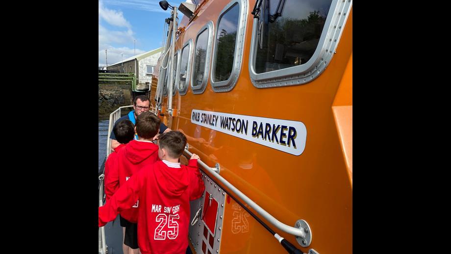 Primary school children were treated to a tour of the lifeboat Stanley Watson Barker and learned about the key equipment onboard.
