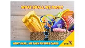 What shall we pack picture cards.